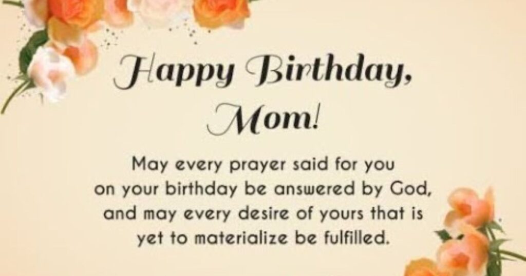 Happy Birthday Prayer for Mom