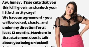 Femdom Chastity Captions