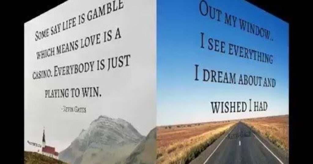 Out my window, I see everything I dream about and wished I had"